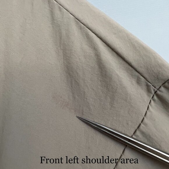 Oak + Fort Tan‎ Collarless Midi Lightweight Lined Open Jacket Coat Sz M - Picture 15 of 16